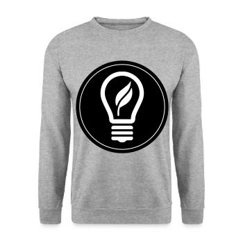 Light bulb icon - Unisex Sweatshirt - salt & pepper - Front - Alina (178cm) & Michal (187cm)