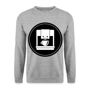 Coffee machine icon - Unisex Sweatshirt - salt & pepper - Front - Alina (178cm) & Michal (187cm)