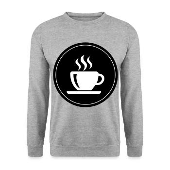 Coffee Cup Coffee - Unisex Sweatshirt - salt & pepper - Front - Alina (178cm) & Michal (187cm)