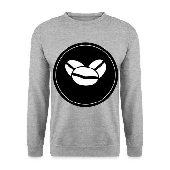 Coffee bean icon - Unisex Sweatshirt - salt & pepper - Front - Alina (178cm) & Michal (187cm)