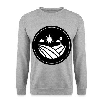 Farm Farmer - Unisex Sweatshirt - salt & pepper - Front - Alina (178cm) & Michal (187cm)