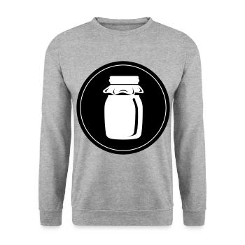Apiculteur symbole miel - Sweat-shirt Unisexe - gris chiné - Devant - Alina (178cm) & Michal (187cm)