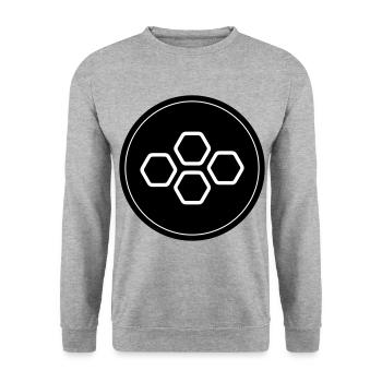 Beekeeper symbol - Unisex Sweatshirt - salt & pepper - Front - Alina (178cm) & Michal (187cm)