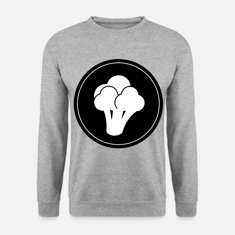 Brokkoli Gemüse - Unisex Pullover - Weißgrau meliert