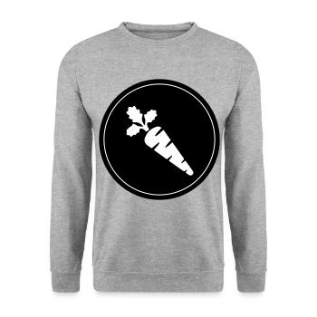 Symbole de la carotte - Sweat-shirt Unisexe - gris chiné - Devant - Alina (178cm) & Michal (187cm)