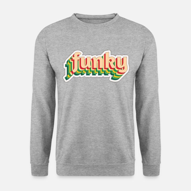 Funky - Unisex Pullover - Weißgrau meliert