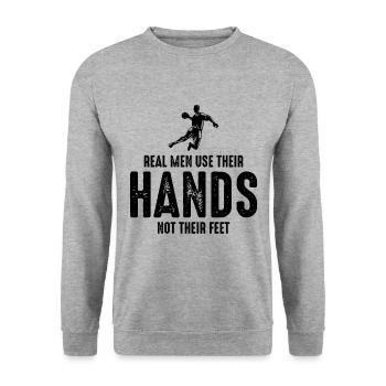 Handball Joueur Sport Équipe Handballeur - Sweat-shirt Unisexe - gris chiné - Devant - Alina (178cm) & Michal (187cm)
