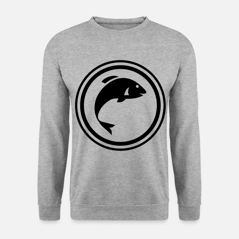 Fish Symbol - Unisex Sweatshirt - salt & pepper