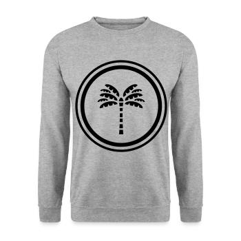 Symbole de la paume - Sweat-shirt Unisexe - gris chiné - Devant - Alina (178cm) & Michal (187cm)