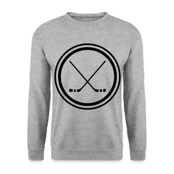 Bâtons de hockey sur glace - Sweat-shirt Unisexe - gris chiné - Devant - Alina (178cm) & Michal (187cm)