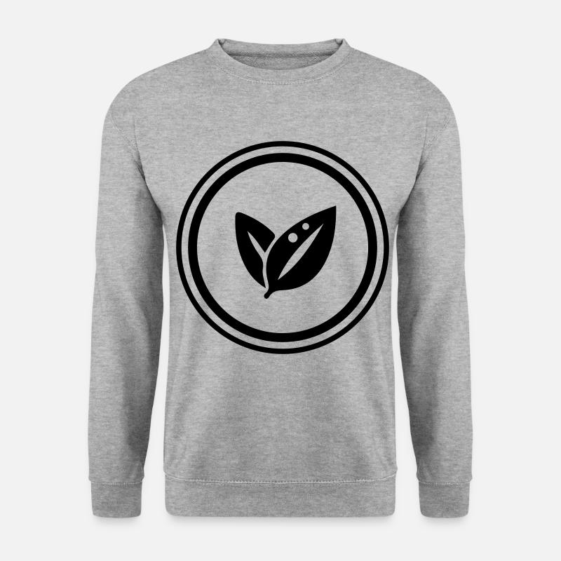 Blatt Ökologie - Unisex Pullover - Weißgrau meliert