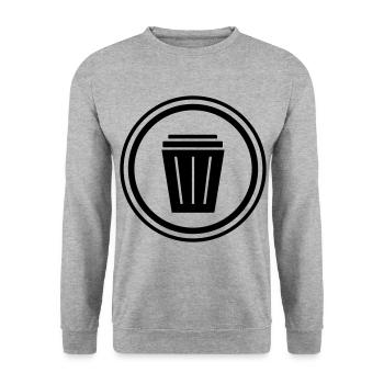Icône de poubelle - Sweat-shirt Unisexe - gris chiné - Devant - Alina (178cm) & Michal (187cm)