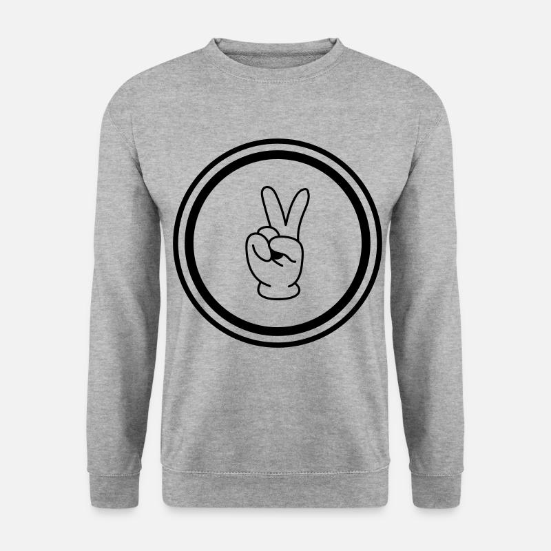 Peace Hand Comic - Unisex Sweatshirt - salt & pepper