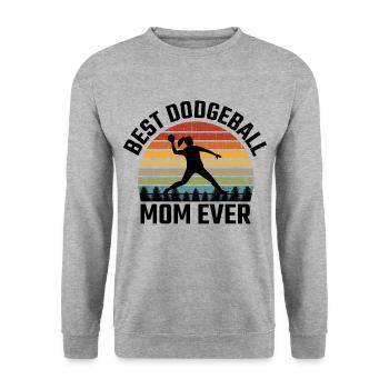 Dodgeball Maman Mère Sports Drôle - Sweat-shirt Unisexe - gris chiné - Devant - Alina (178cm) & Michal (187cm)