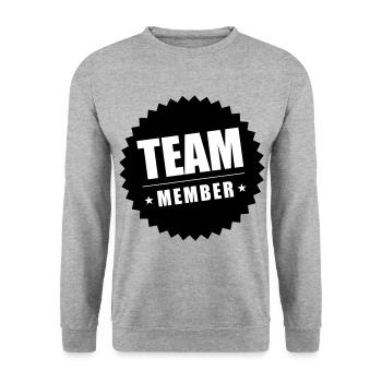 Membres de l’équipe - Sweat-shirt Unisexe - gris chiné - Devant - Alina (178cm) & Michal (187cm)