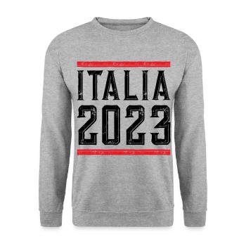 Italia 2023 - Unisex Pullover - Weißgrau meliert - Vorne - Alina (178cm) & Michal (187cm)