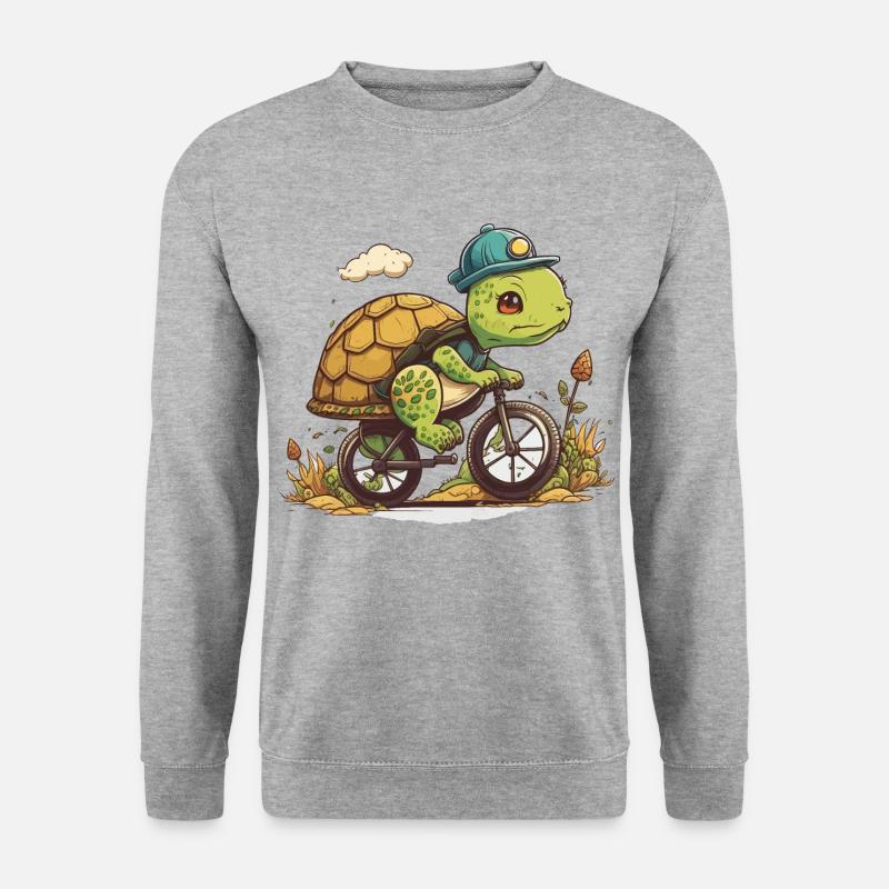 Tortoise Bicycle - Unisex Sweatshirt - salt & pepper