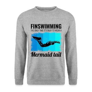 Finswimming Fin Swimming Swimmer Swim Water sport - Unisex Sweatshirt - salt & pepper - Front - Alina (178cm) & Michal (187cm)