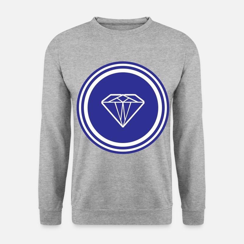 Diamant Symbol - Unisex Pullover - Weißgrau meliert
