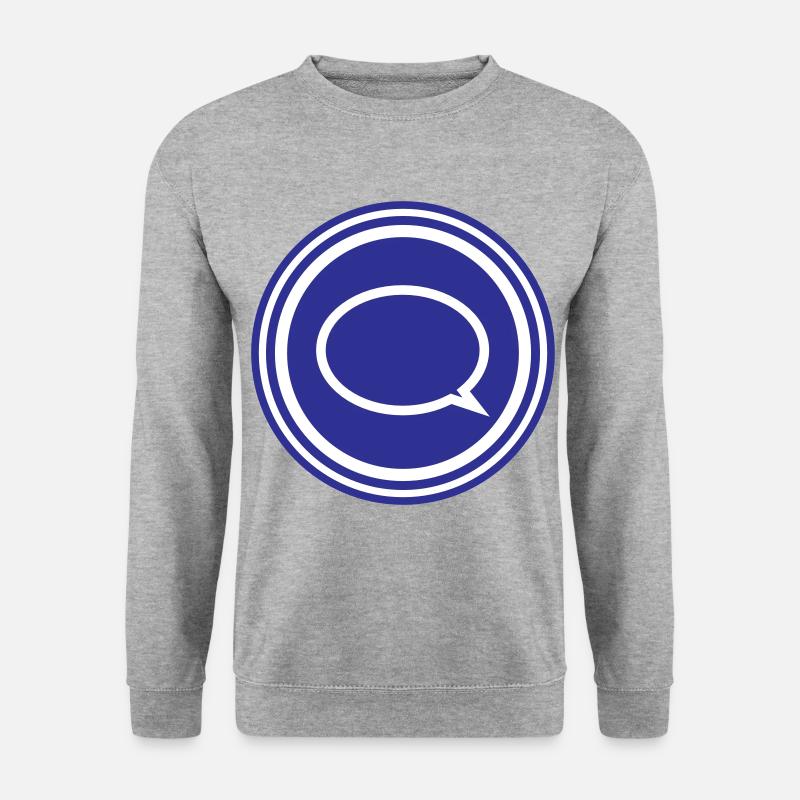 Sprechblase - Unisex Pullover - Weißgrau meliert