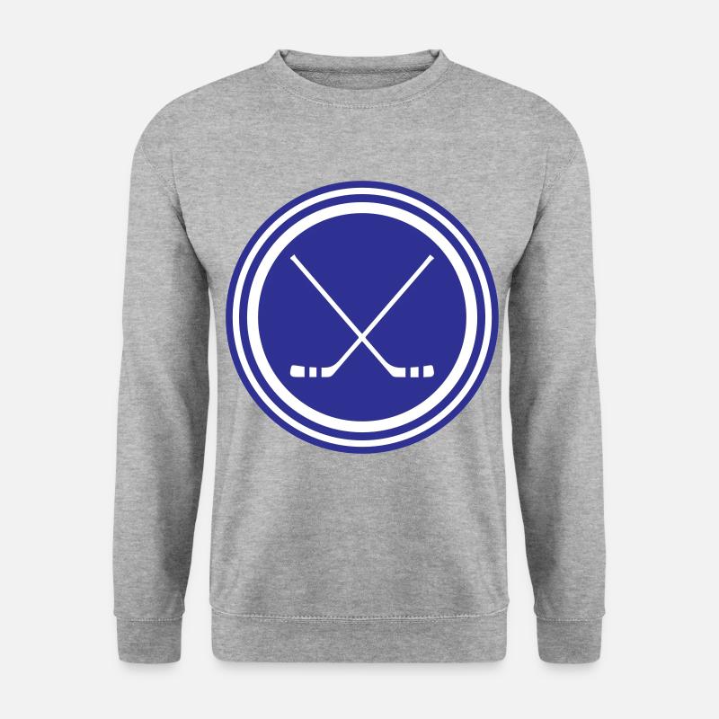 Eishockey hockeyschläger - Unisex Pullover - Weißgrau meliert
