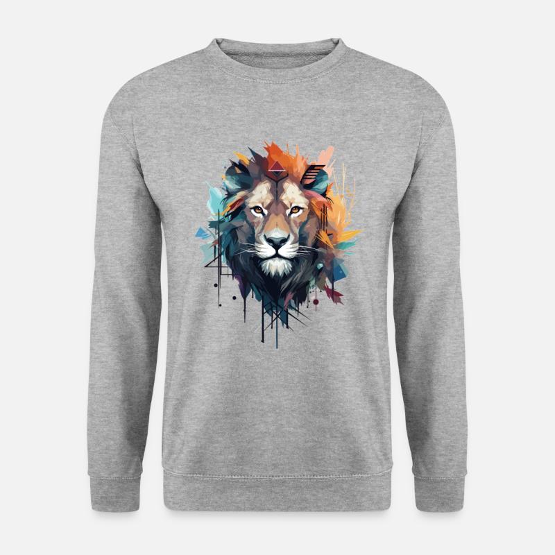 Artistic Lion - Unisex Sweatshirt - salt & pepper