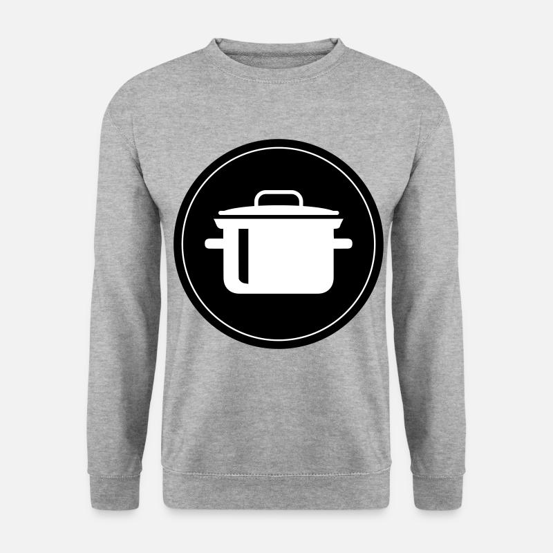 kochtopf kochen - Unisex Pullover - Weißgrau meliert