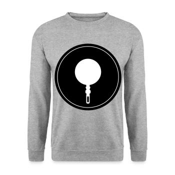 Chef de cuisine Pan - Sweat-shirt Unisexe - gris chiné - Devant - Alina (178cm) & Michal (187cm)