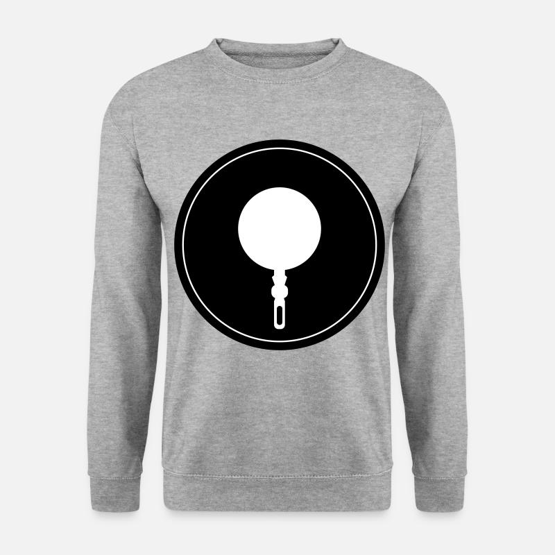 Pfanne Küche Chef - Unisex Pullover - Weißgrau meliert