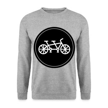 Bicycle tandem - Unisex Sweatshirt - salt & pepper - Front - Alina (178cm) & Michal (187cm)