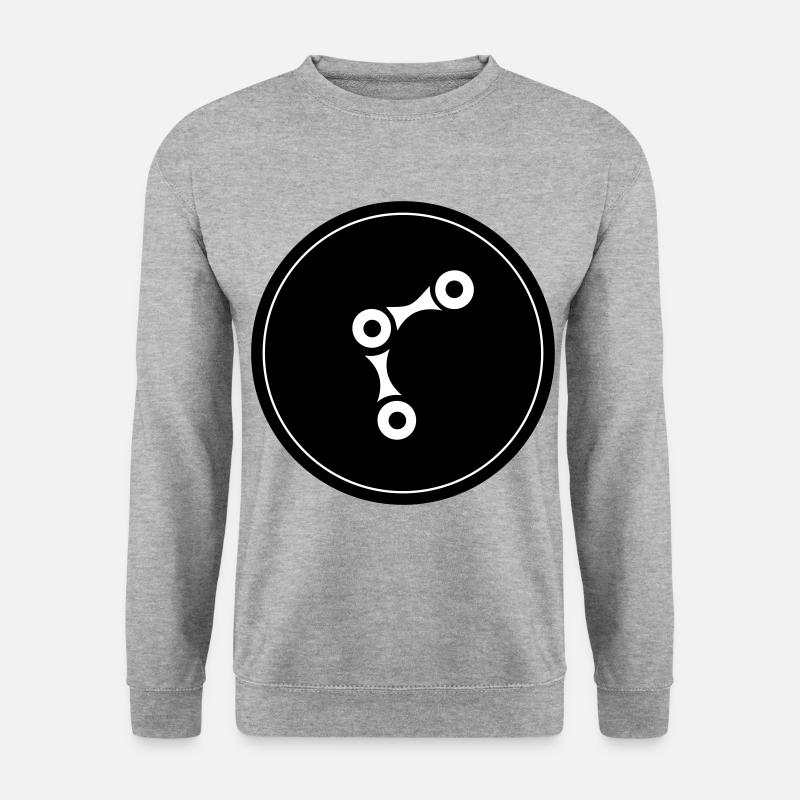 Fahrrad Radfahren Kette - Unisex Pullover - Weißgrau meliert