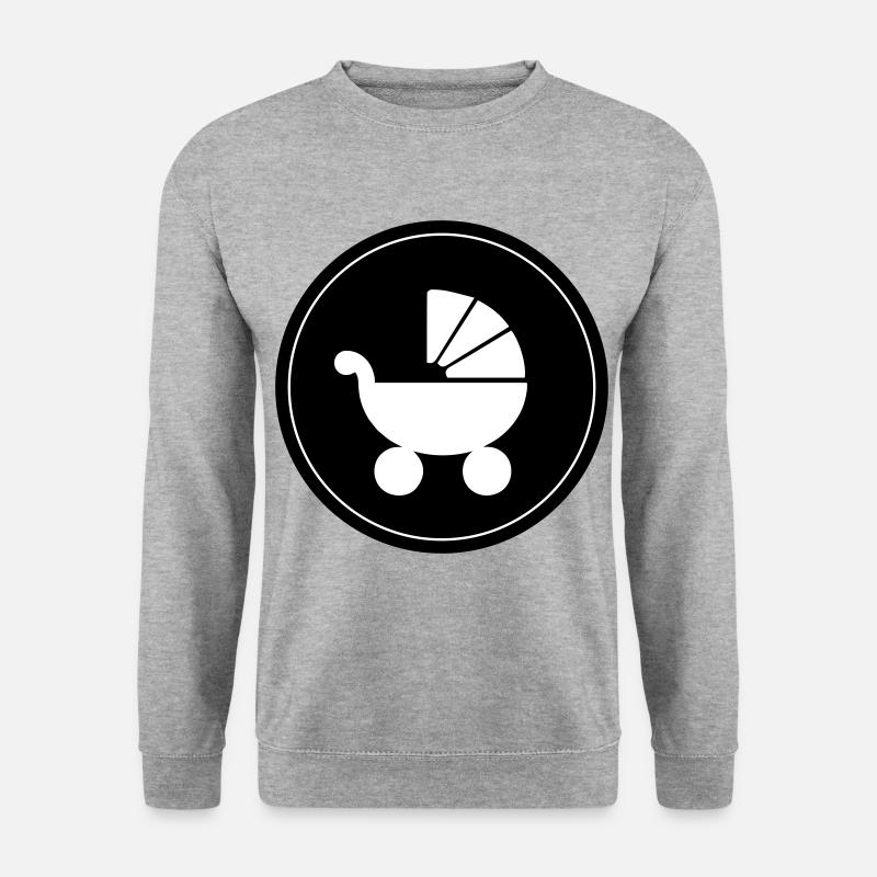 Kinderwagen baby - Unisex Pullover - Weißgrau meliert