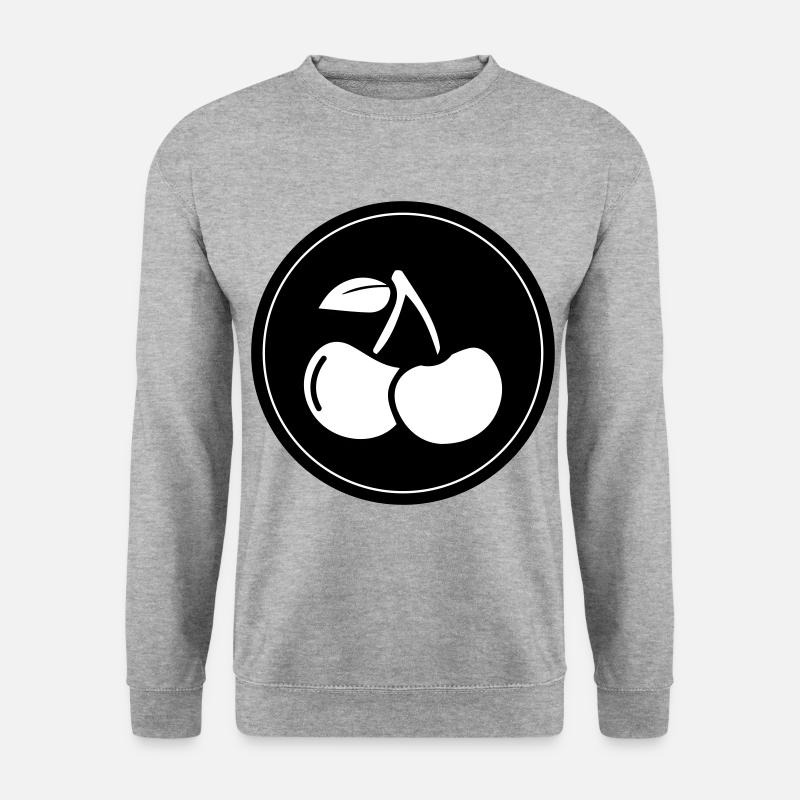 Kirschen obst - Unisex Pullover - Weißgrau meliert