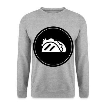 Taco Burrito Symbol à emporter - Sweat-shirt Unisexe - gris chiné - Devant - Alina (178cm) & Michal (187cm)