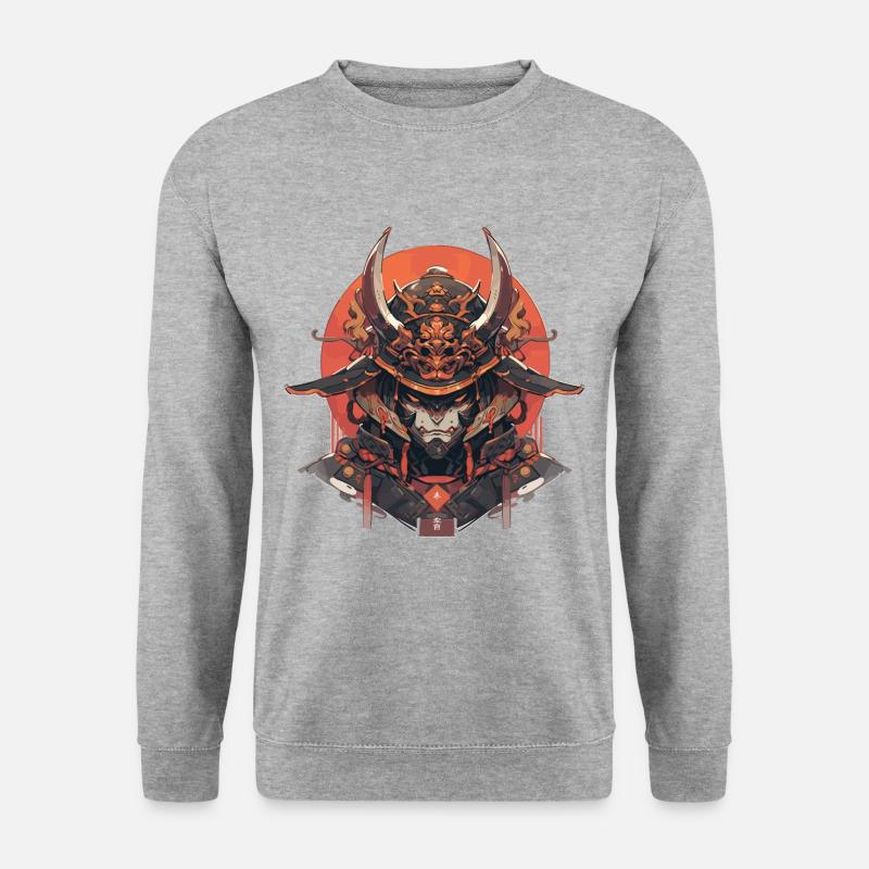 Futuristic Samurai Warrior Design - Unisex Sweatshirt - salt & pepper