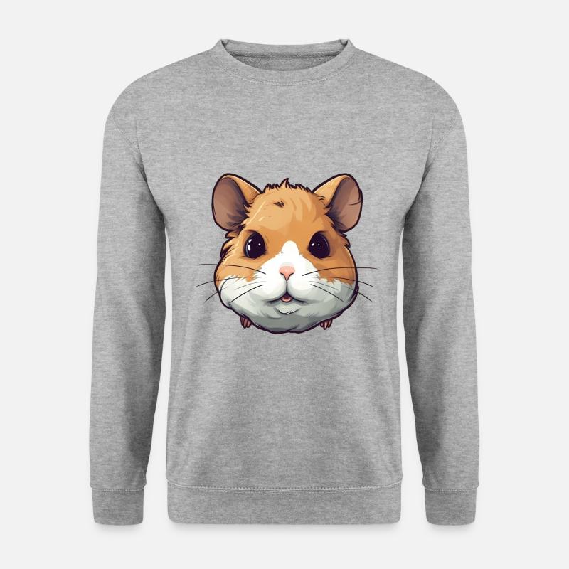 Hamster - Unisex Pullover - Weißgrau meliert
