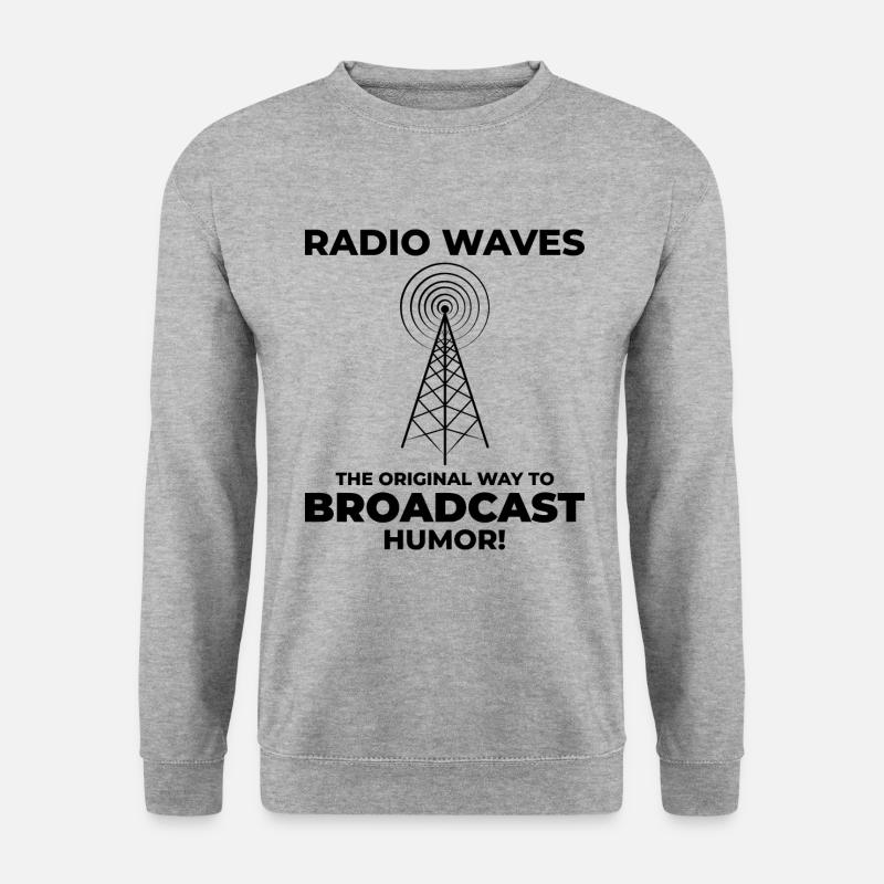 Amateurfunker lustiger Spruch - Unisex Pullover - Weißgrau meliert