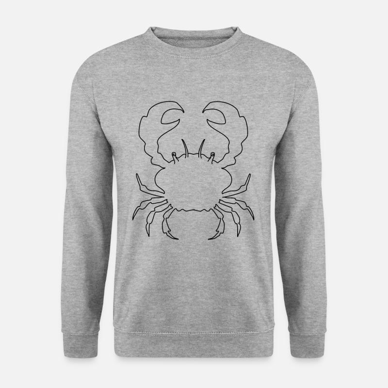 Krebs - Unisex Pullover - Weißgrau meliert