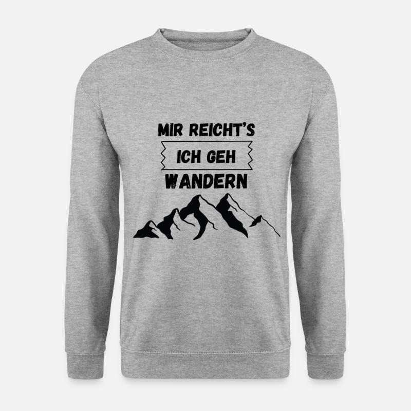 Mir reichts ich geh wandern Berge Wanderer - Unisex Pullover - Weißgrau meliert