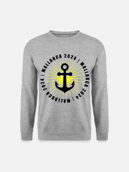 Mallorca 2024 Urlaub - Unisex Pullover - Weißgrau meliert
