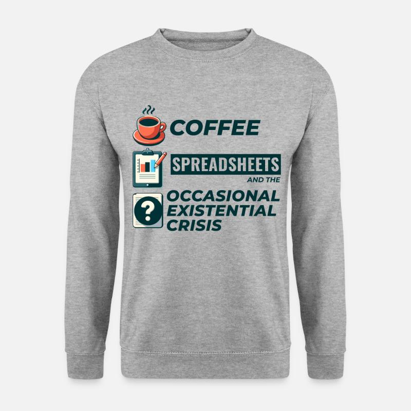 Accountant Bookkeeping Coffee Spreadsheets Funny - Unisex Sweatshirt - salt & pepper