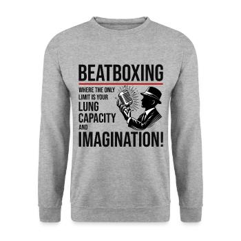 Beatboxing Culture Rhythmic Beatbox Artistry Music - Unisex Sweatshirt - salt & pepper - Front - Alina (178cm) & Michal (187cm)