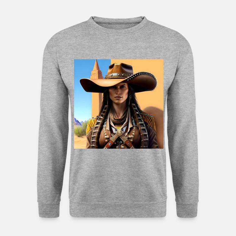 Wüstenschönheit - Unisex Pullover - Weißgrau meliert