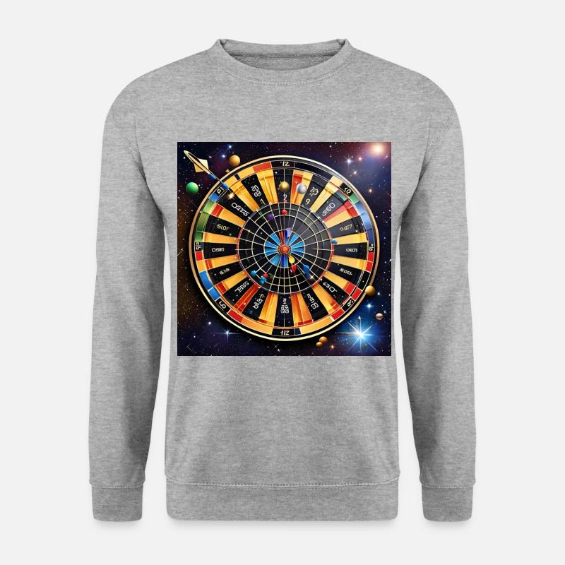 Galaxie-Darts - Unisex Pullover - Weißgrau meliert
