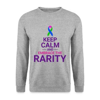 Rare Disease Awareness Embrace the Rarity - Unisex Sweatshirt - salt & pepper - Front - Alina (178cm) & Michal (187cm)