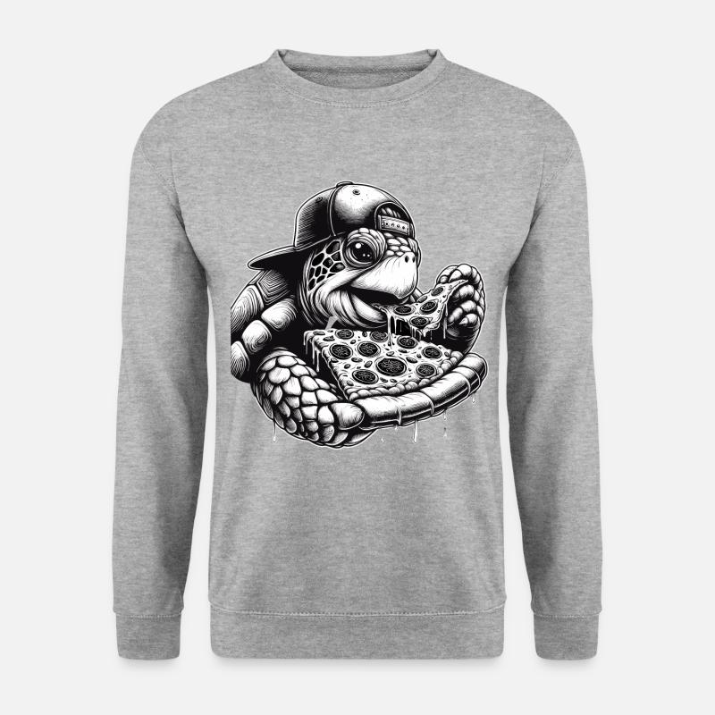 Turtle Pizza Cappy Gift - Unisex Sweatshirt - salt & pepper