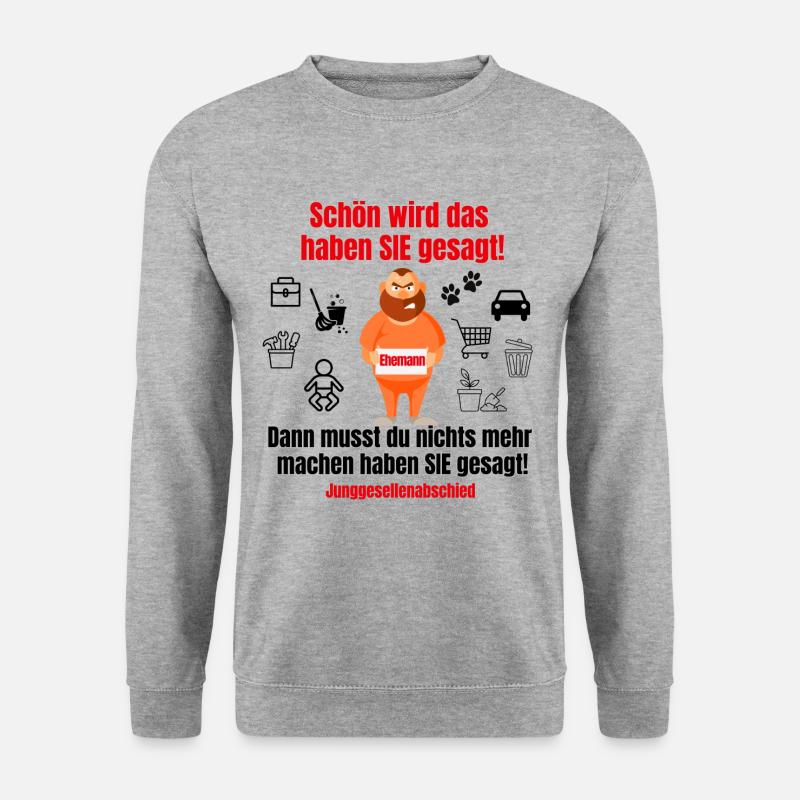 JGA - Unisex Pullover - Weißgrau meliert