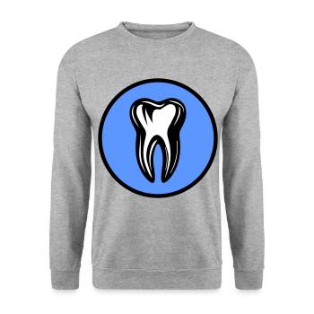 Icône de dentiste dentaire - Sweat-shirt Unisexe - gris chiné - Devant - Alina (178cm) & Michal (187cm)