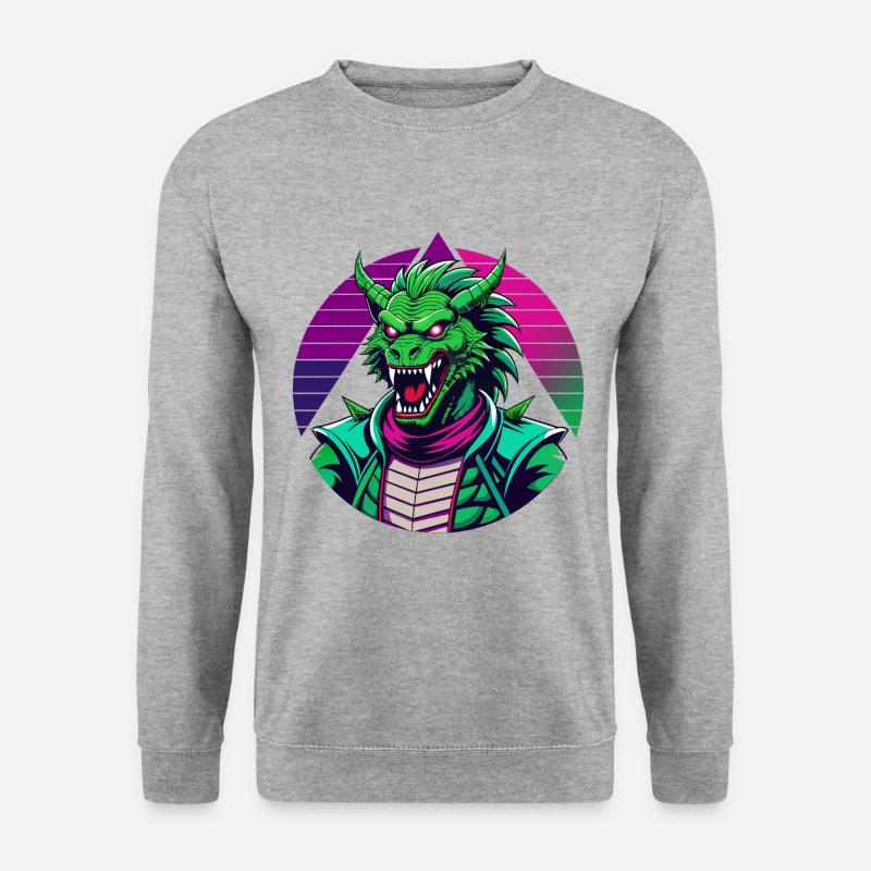 Monster-Chaos - Unisex Pullover - Weißgrau meliert