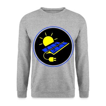 Symbole du système photovoltaïque énergie solaire - Sweat-shirt Unisexe - gris chiné - Devant - Alina (178cm) & Michal (187cm)
